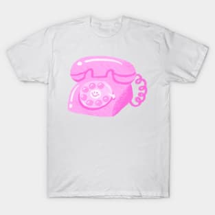 Pink Retro Telephone T-Shirt